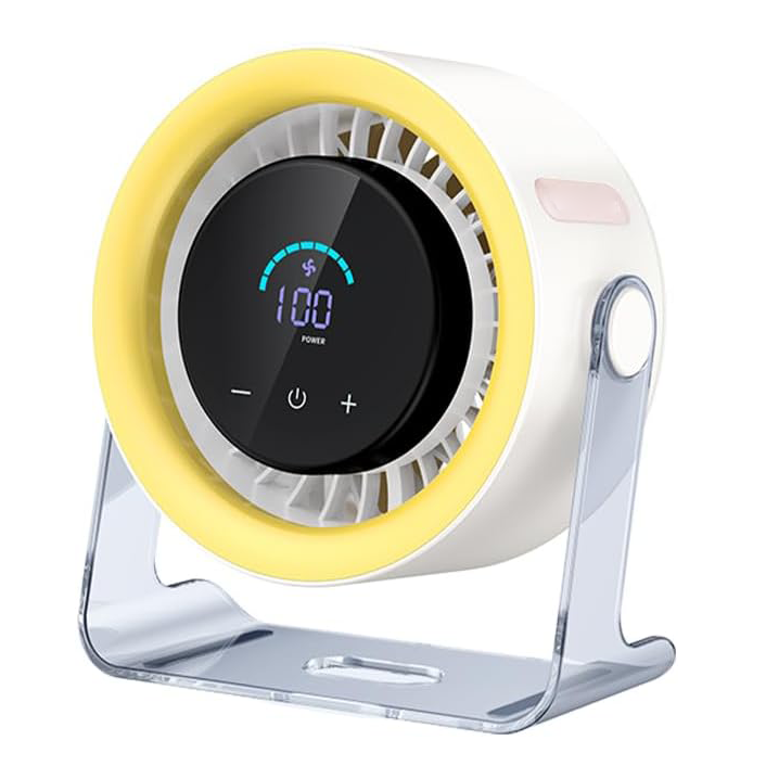 USB Desk Fan for Bedroom: 120° Rotating Small Rechargeable Battery Desktop Fans for Bedroom Home Office