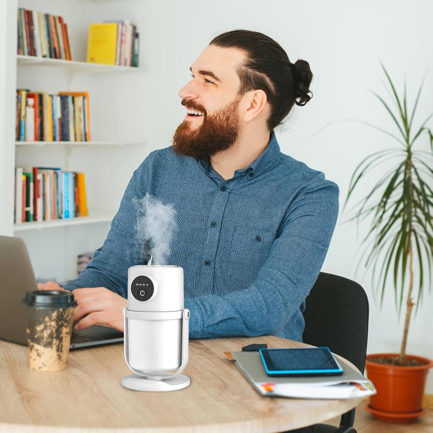 Portable Humidifier, Air Purifier - Air Filter | Small Humidifiers, Desktop Humidifier for Office, Car, Bedroom, Silent Humidifier