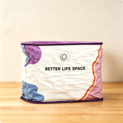 Save Up To 80% More Closet Space — No Vacuum Or Pump Required.Compress bulky bedding, blankets and seasonal clothing in seconds while keeping everything clean, dry and organized.