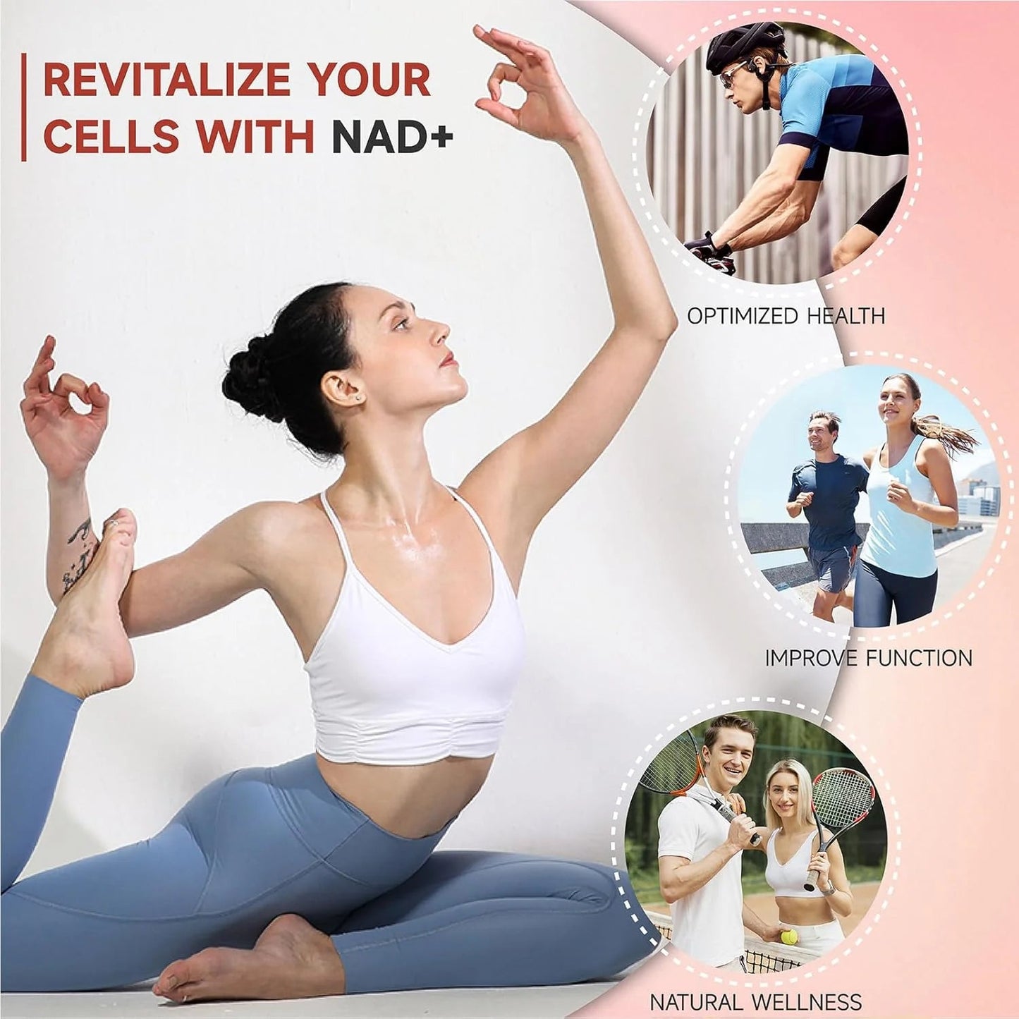 ZOOONE NR1000 NAD+ Drink Mix - Berry Flavor for Cellular Energy, Focus & Skin Aging Support - 30 Pack