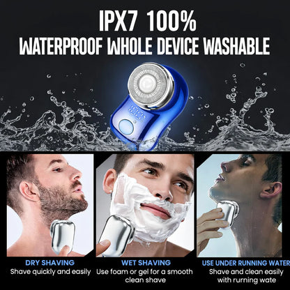 Father’s Day 60% OFF + FREE GIFT 🔥 2026 UPGRADED Mini-Shave Portable Electric Shaver | 9,900RPM Smooth Shave | Smart LED Display | IPX7 Waterproof Wet/Dry Razor