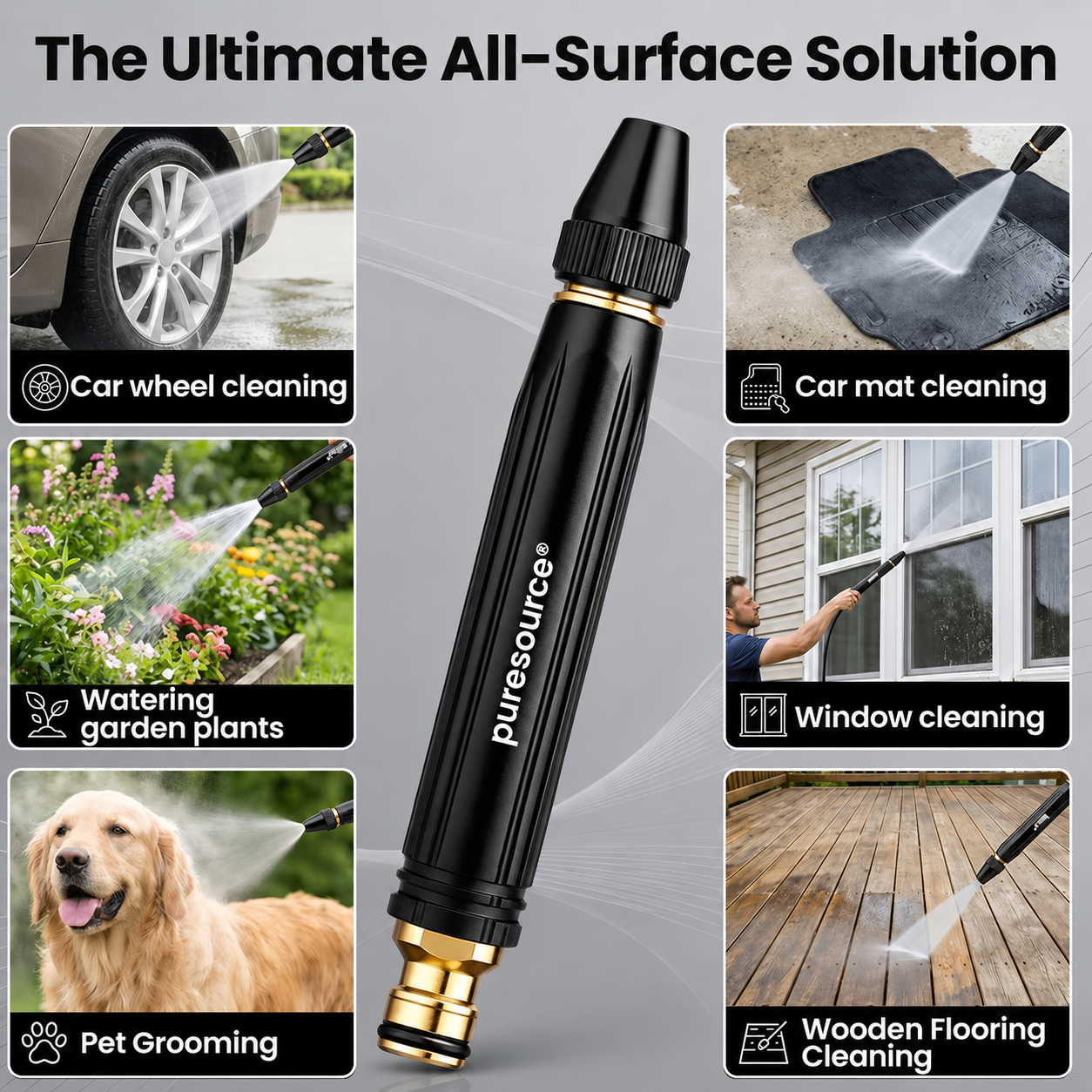 💥50% Off — Last Day丨puresource® 🏆Home high-pressure car wash water gun , a must-have for watering plants and vegetables, and car washing.👍💦
