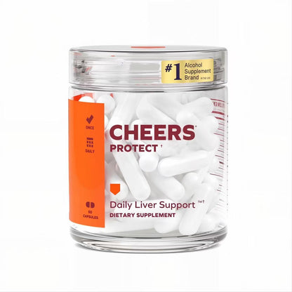 Cheers Protect | Daily Liver Supplement for Drinkers with L-Cysteine + DHM | Increase Glutathione Levels | 30 Doses