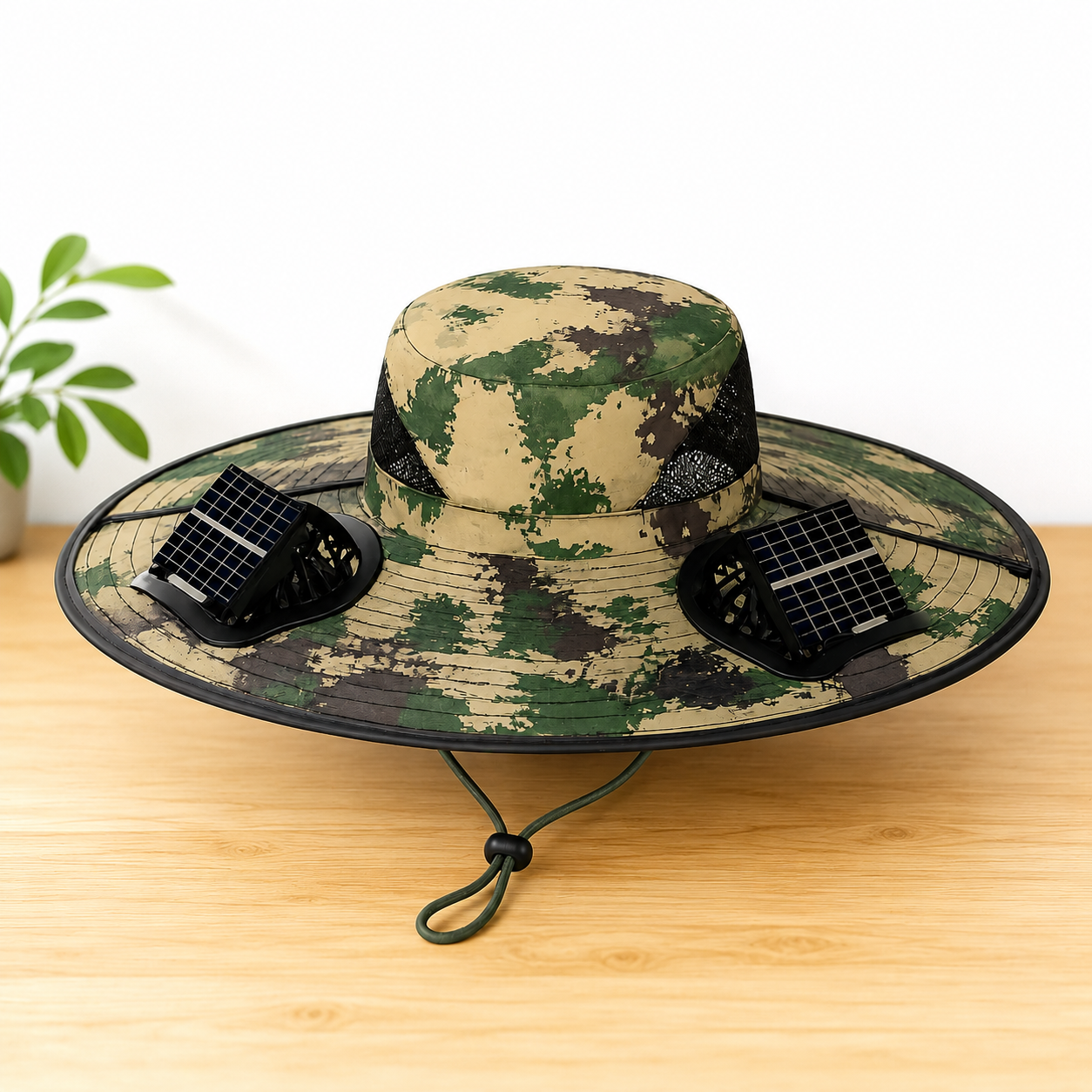 Solar Powered Fan Hat with 2 Removable Fans, Wide BrimSun Hat, UPF 50+ Bucket Fishing&Beach Hat, USB Solar