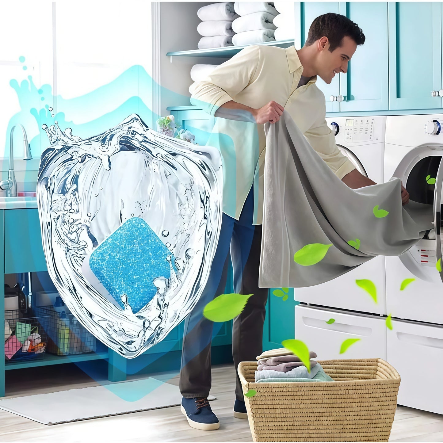 Washing Machine Cleaner Tablets – Descaler for Front/Top Load · Removes Limescale & Odor