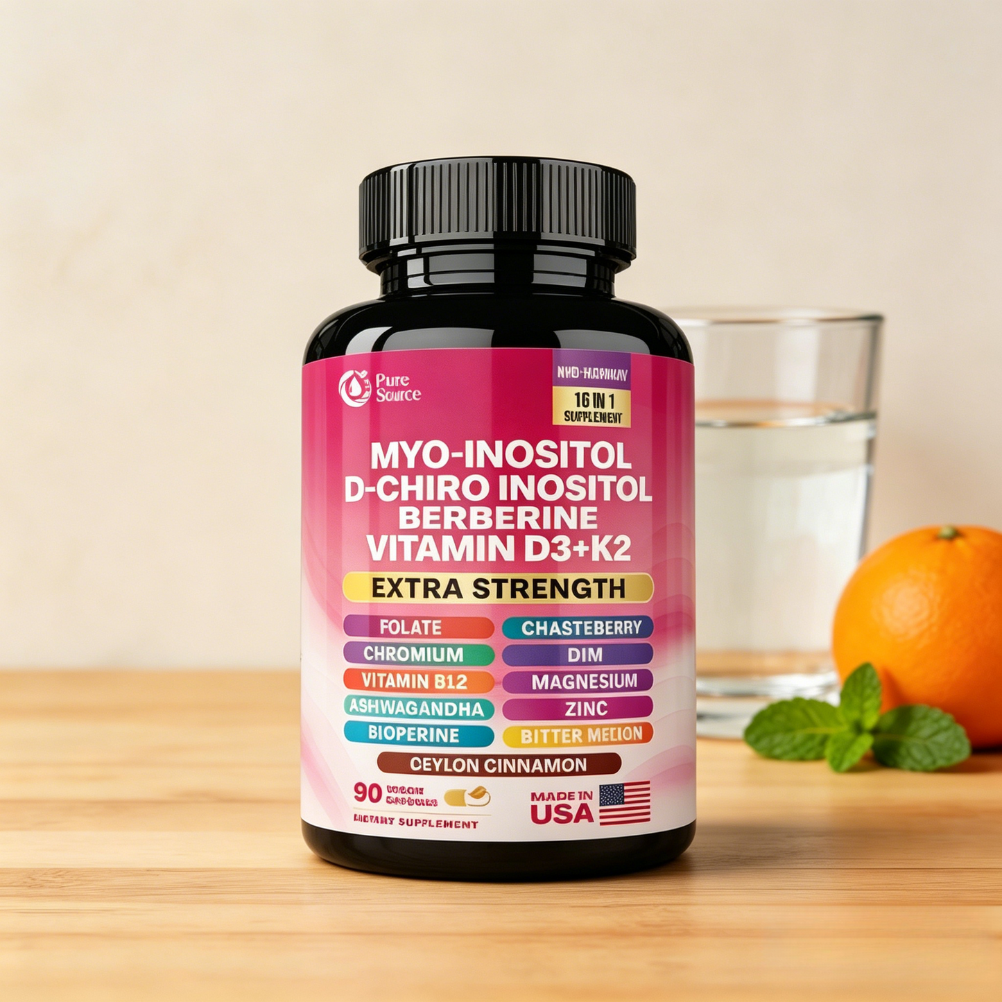 Myo Inositol Supplement (90 Vegan Capsules)