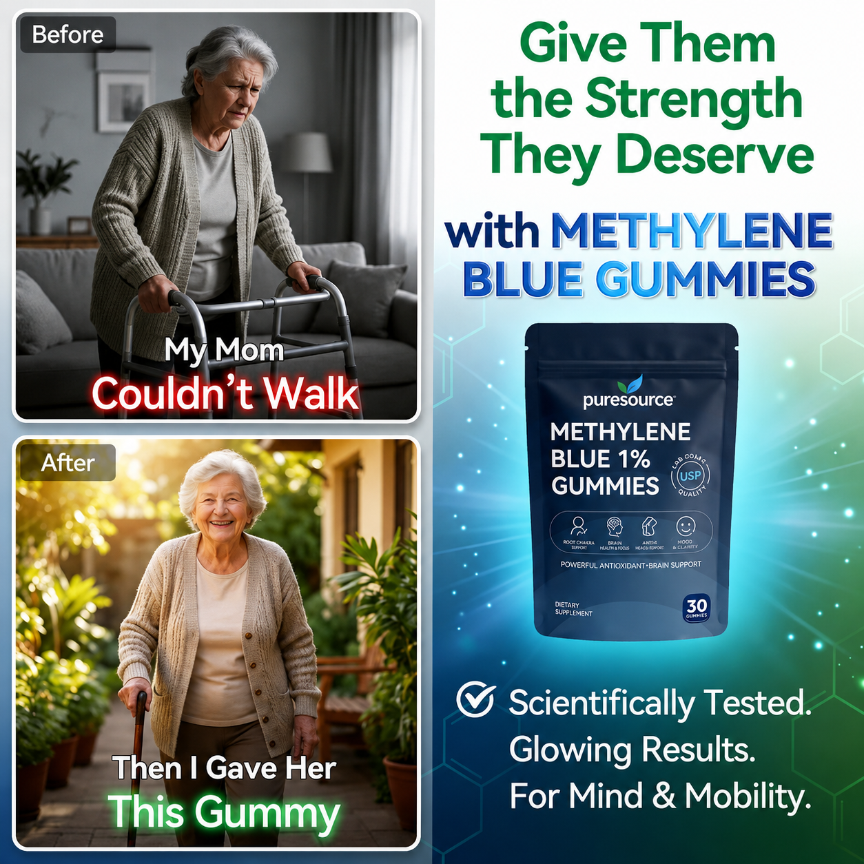 puresource® Methylene Blue Gummies.Support Arthritis.MS.Stroke.Neuropathy.Gout.Move Easier. Feel Lighter. Live Freer✅️Sugar-free💎-Save40%Today