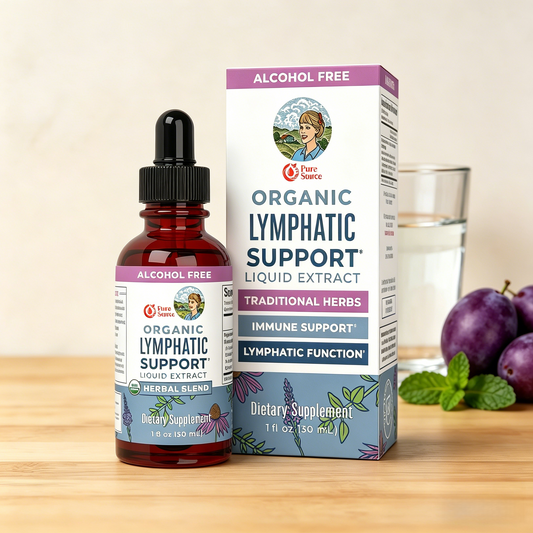 Organic  Lymphatic Drainage Drops | Herbal Lymph Detox & Immune Support with Echinacea, Elderberry | Vegan, 30 ml