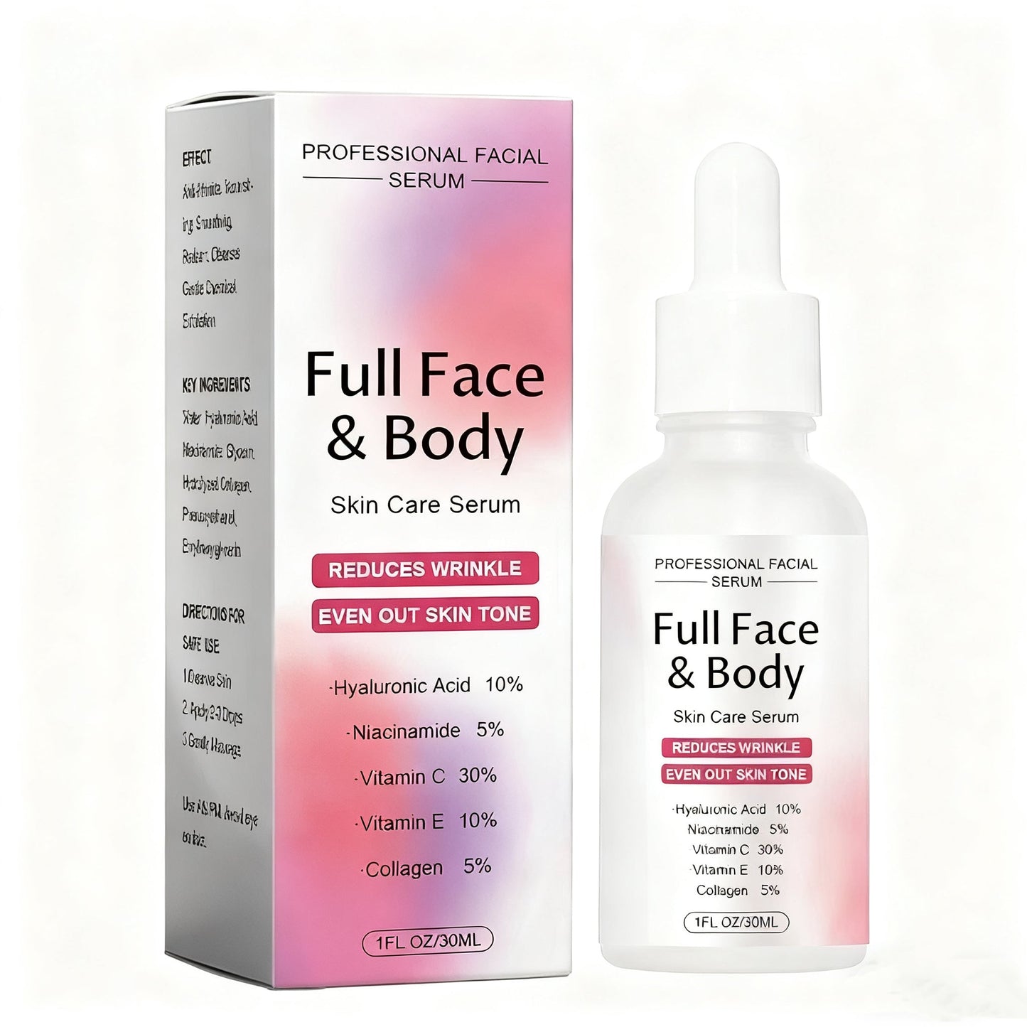 5-in-1 Anti-Aging Serum: Vitamin C Face & Body Serum to Hydrate, Firm & Reduce Wrinkles