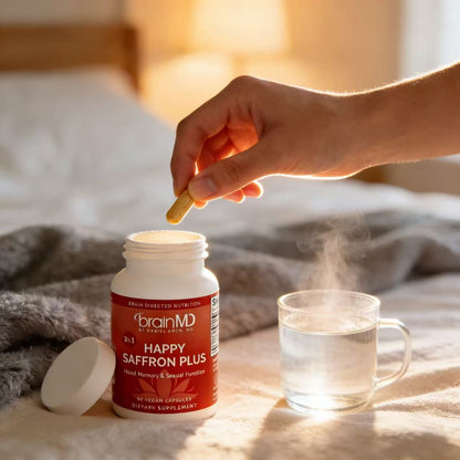 Happy Saffron Plus, 90 Vegan Capsules，Feel the Joy of a Balanced Mind &Restful Sleep