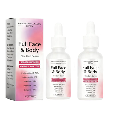 5-in-1 Anti-Aging Serum: Vitamin C Face & Body Serum to Hydrate, Firm & Reduce Wrinkles