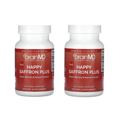Happy Saffron Plus, 90 Vegan Capsules，Feel the Joy of a Balanced Mind &Restful Sleep