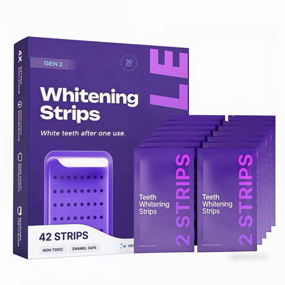 2026 Purple Teeth Whitening Strips - 42 strips 21 Whitening Sessions - Safe for Enamel - Non Sensitive Teeth Whitening - Peroxide-Free