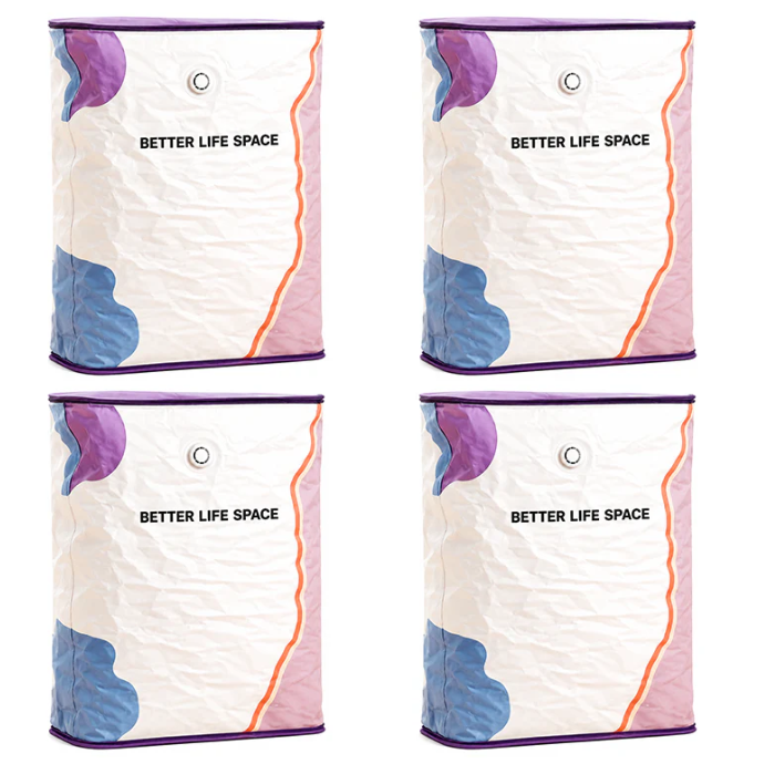 Save Up To 80% More Closet Space — No Vacuum Or Pump Required.Compress bulky bedding, blankets and seasonal clothing in seconds while keeping everything clean, dry and organized.