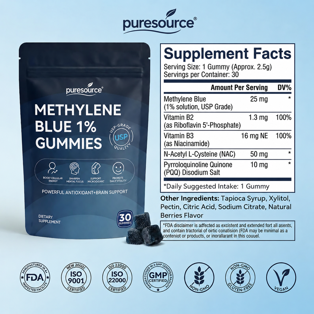 puresource® Methylene Blue Gummies.Support Arthritis.MS.Stroke.Neuropathy.Gout.Move Easier. Feel Lighter. Live Freer✅️Sugar-free💎-Save40%Today