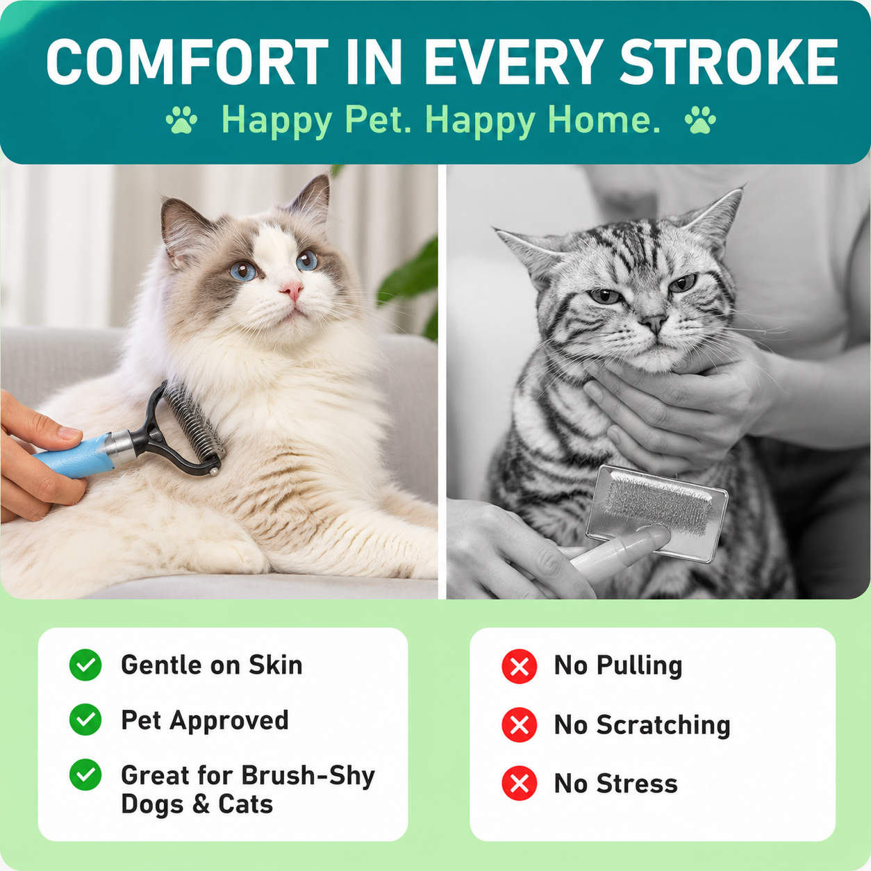 Remove Mats, Tangles & Loose Fur Without Hurting Your Pet