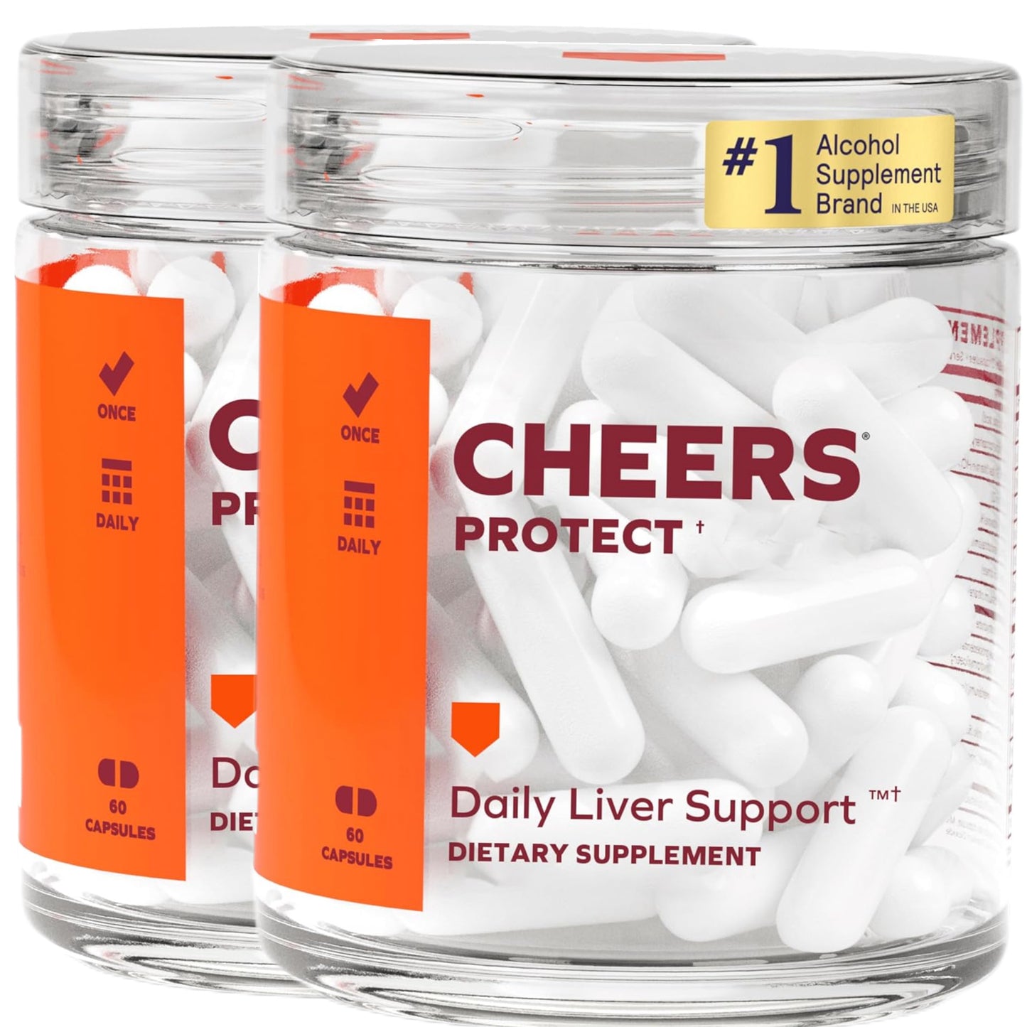 Cheers Protect | Daily Liver Supplement for Drinkers with L-Cysteine + DHM | Increase Glutathione Levels | 30 Doses