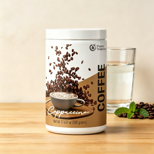 Coffee Cappuccino Flavor Beverage Creamy with L-Carnitine a Dietary Supplement Product