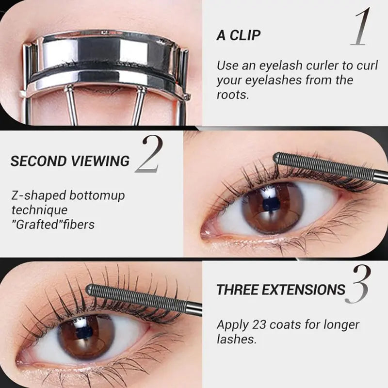 Black Waterproof FibreMascara(2Packs)
