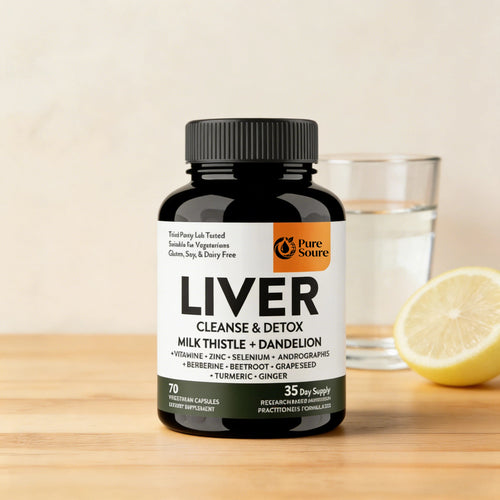 Liver Cleanse Detox & Repair Support Capsules with Milk Thistle & Dandelion Root | Herbal Supplement Pills for Liver Health | for Men & Women | 70 Count