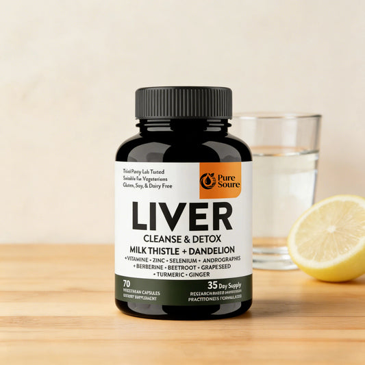 Liver Cleanse Detox & Repair Support Capsules with Milk Thistle & Dandelion Root | Herbal Supplement Pills for Liver Health | for Men & Women | 70 Count