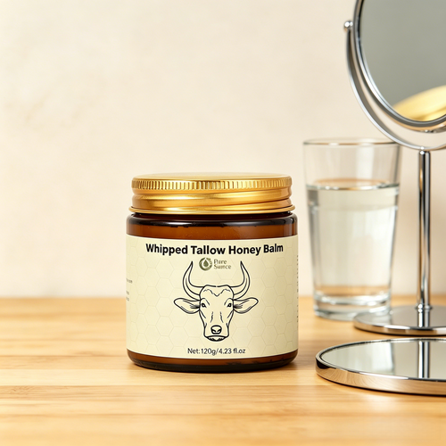Lopeie Whipped Tallow Honey Balm | 4 oz Grass-Fed Moisturizer for Face & Body | Lavender Scented Hydrating Cream for Dry Skin