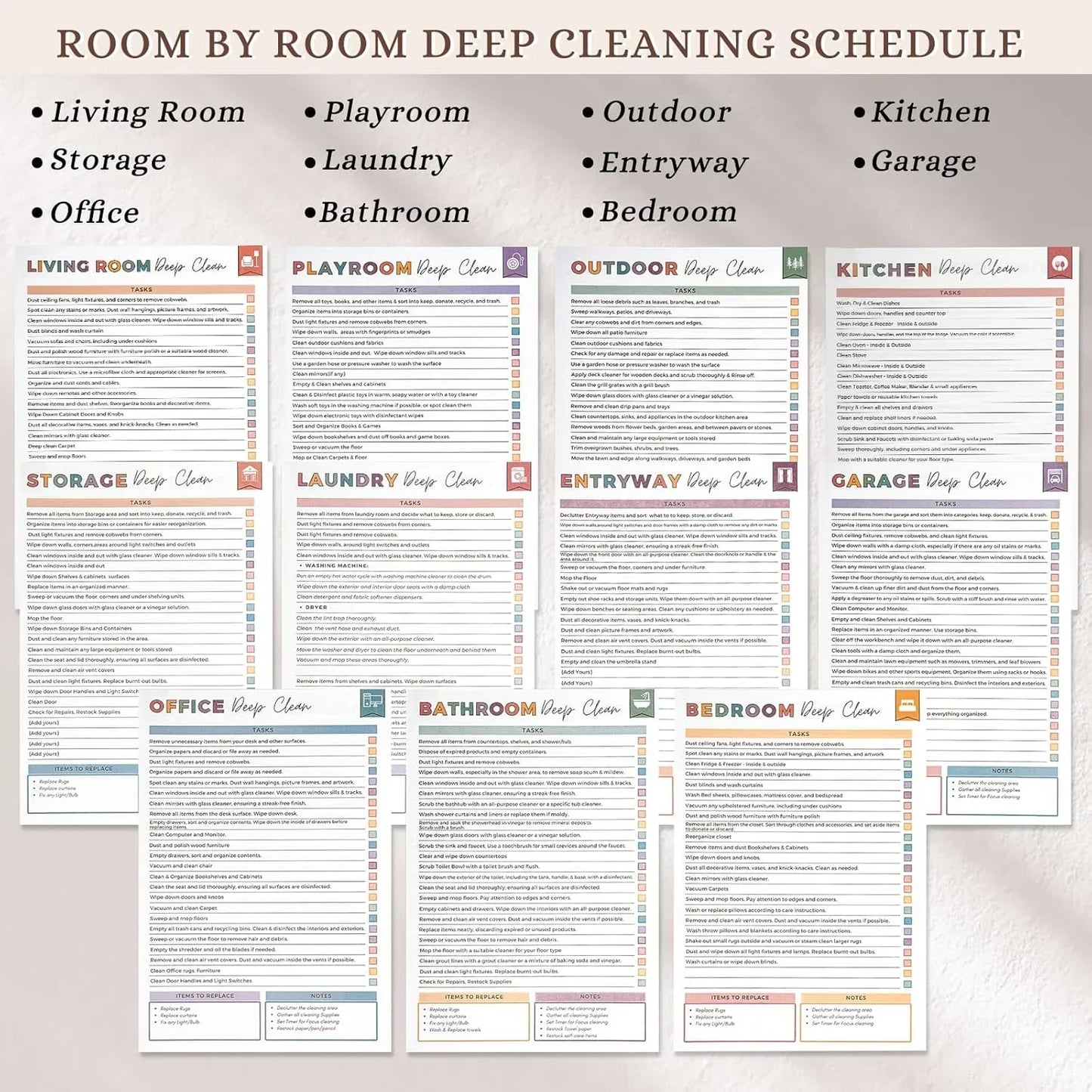 ADHD Cleaning Planner – A4 Organization Notebook with Daily Checklists & Durable Cover – Plannerbook