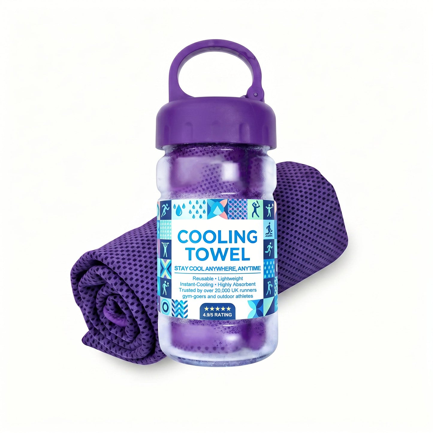 ❄️Cold Sweat Towel You Can Use Anywhere, Anytime! Reusable Soft Absorbent Cooling Portable
