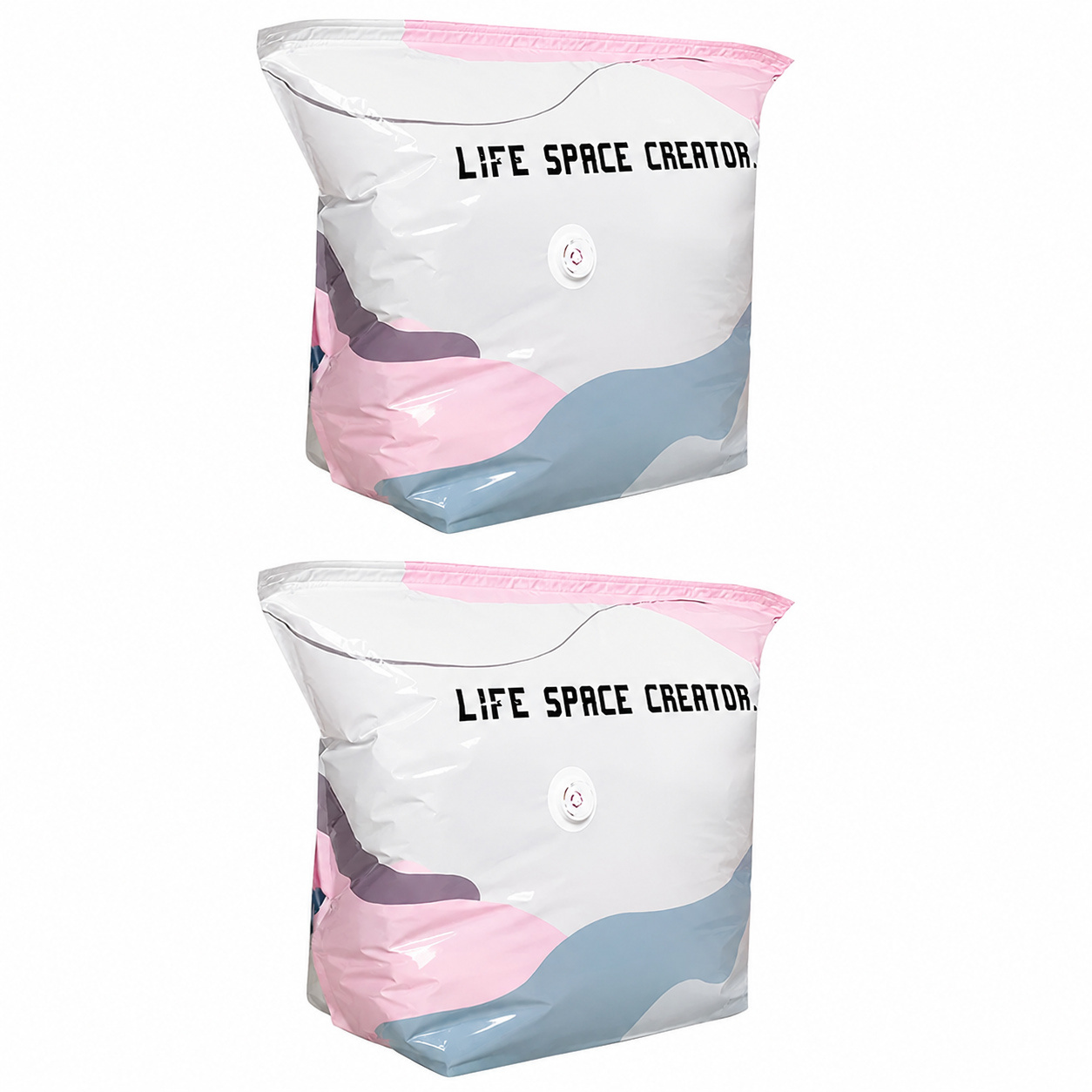 Save Up To 80% More Closet Space — No Vacuum Or Pump Required.Compress bulky bedding, blankets and seasonal clothing in seconds while keeping everything clean, dry and organized.