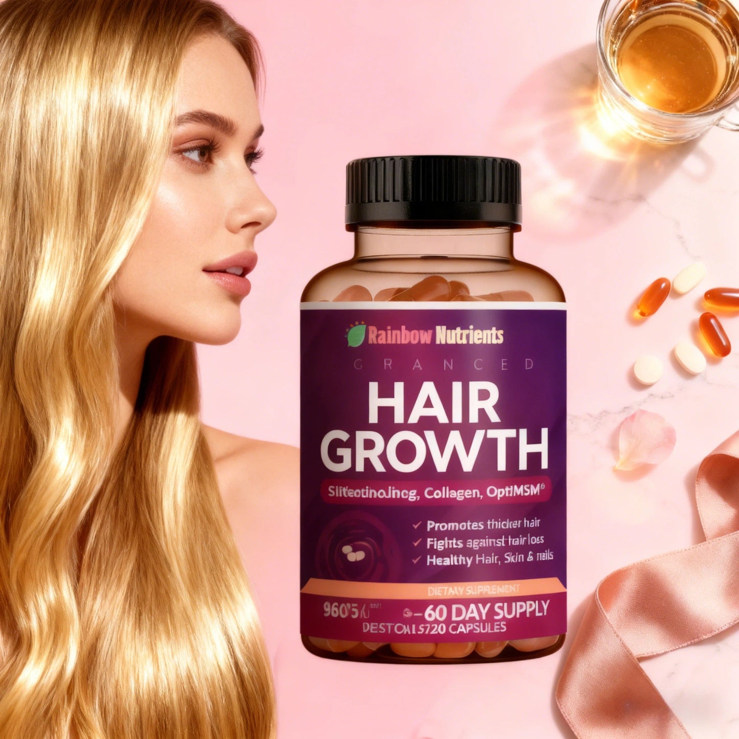 Advanced Hair, Skin & Nails Growth Formula Doctor-Formulated with Collagen & Biotin for Intrinsic Beauty Support