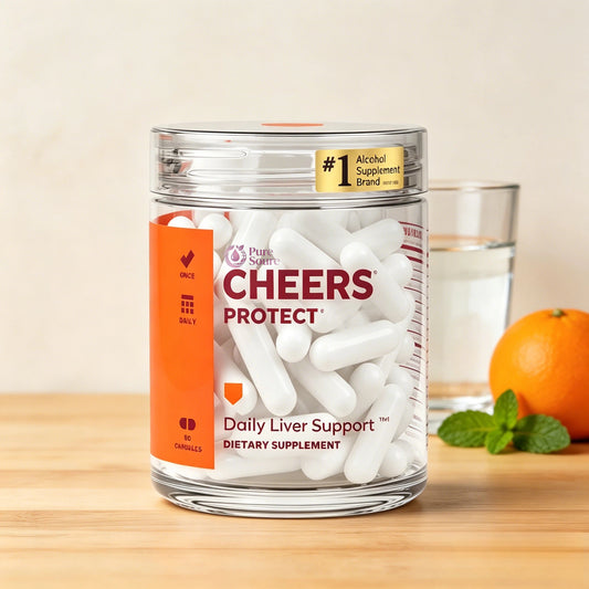 Cheers Protect | Daily Liver Supplement for Drinkers with L-Cysteine + DHM | Increase Glutathione Levels | 30 Doses
