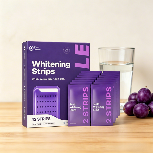2026 Purple Teeth Whitening Strips - 42 strips 21 Whitening Sessions - Safe for Enamel - Non Sensitive Teeth Whitening - Peroxide-Free