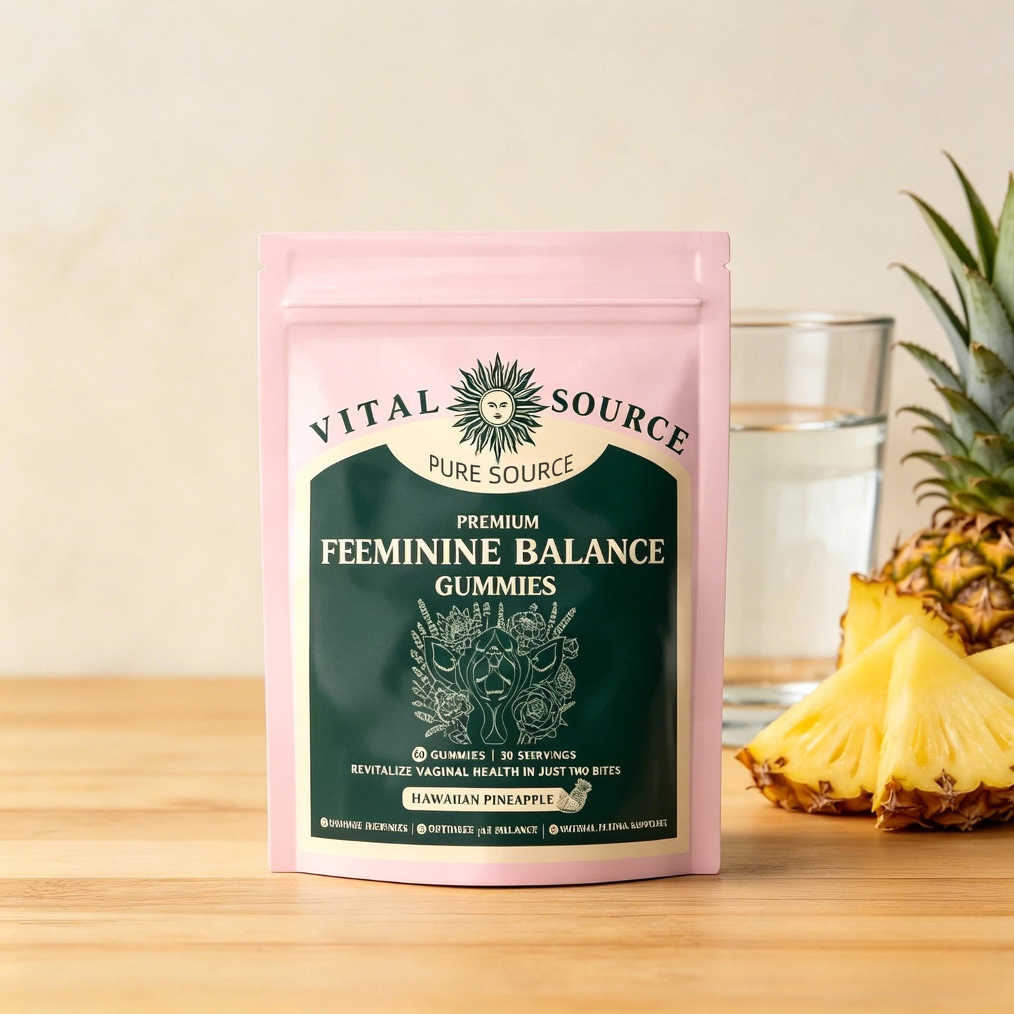 Feminine Balance Gummies for Women - Probiotic & Vitamin C Support for Intimate Health & Immunity