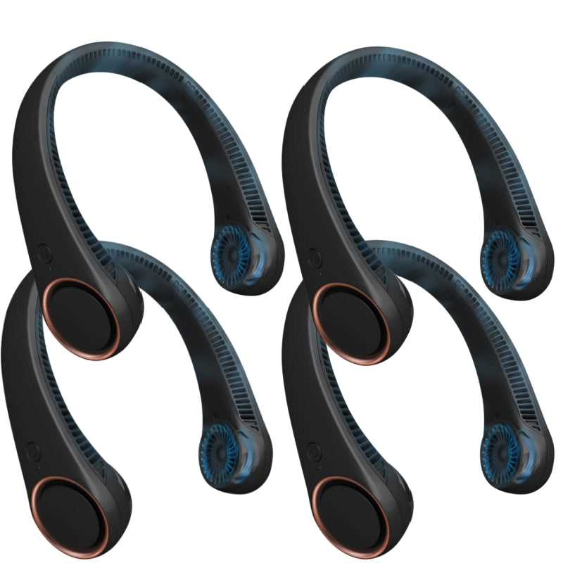 Portable Neck Fan – Hands-Free Bladeless 360° Cooling, 4000mAh USB Rechargeable, 3-Speed Quiet Wearable Fan