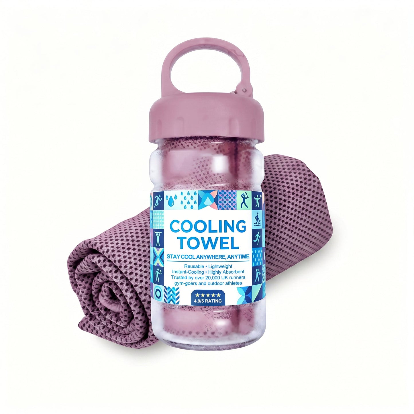 ❄️Cold Sweat Towel You Can Use Anywhere, Anytime! Reusable Soft Absorbent Cooling Portable