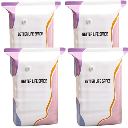 Save Up To 80% More Closet Space — No Vacuum Or Pump Required.Compress bulky bedding, blankets and seasonal clothing in seconds while keeping everything clean, dry and organized.