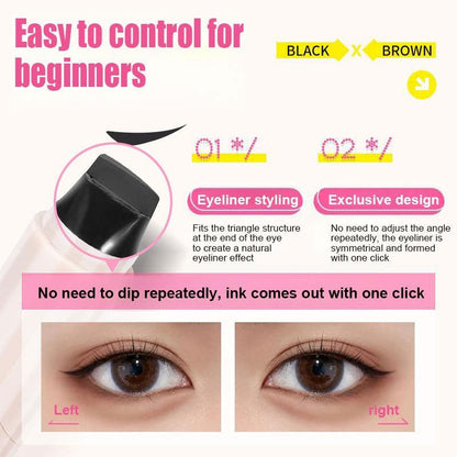 Rotating Eyeliner Stamp Pen - Dual-Head, Quick-Dry, Smudge-Proof Cat Eye | Christmas Gift