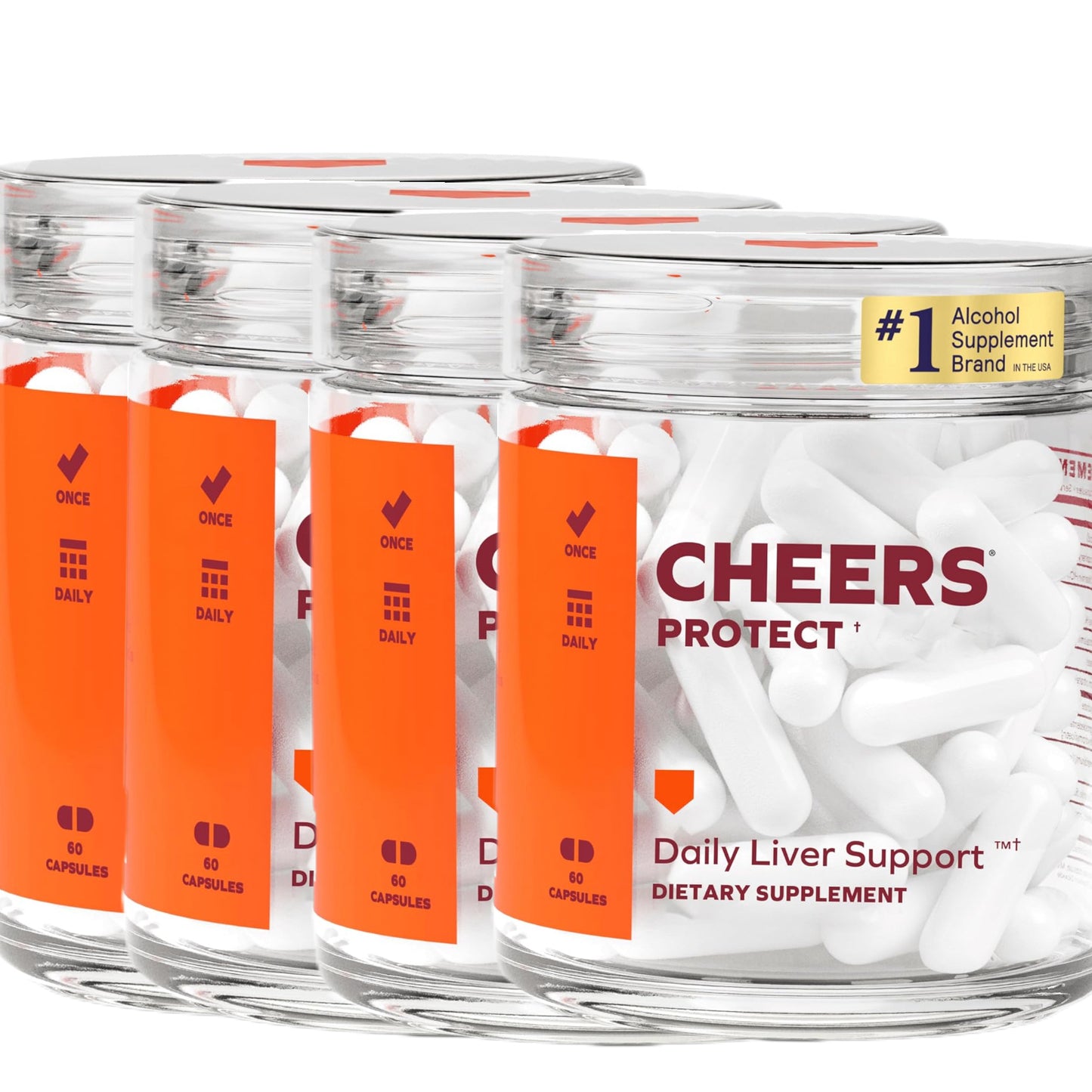 Cheers Protect | Daily Liver Supplement for Drinkers with L-Cysteine + DHM | Increase Glutathione Levels | 30 Doses