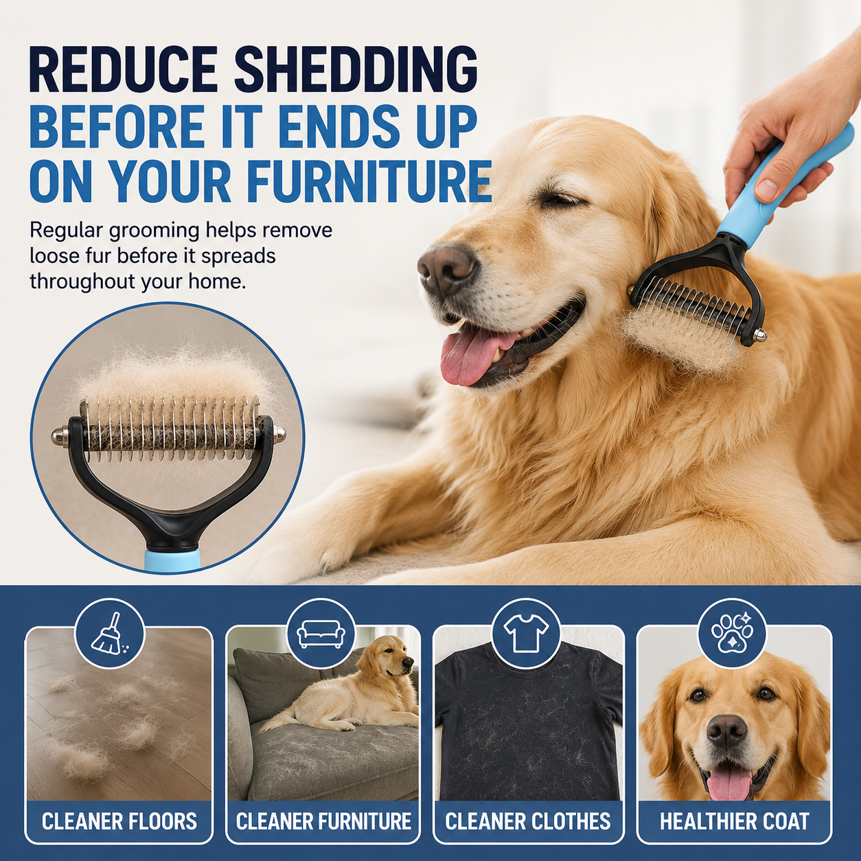 Remove Mats, Tangles & Loose Fur Without Hurting Your Pet