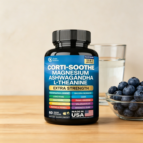 Cortisol Supplement Magnesium Glycinate 200mg -Root 60 Caps