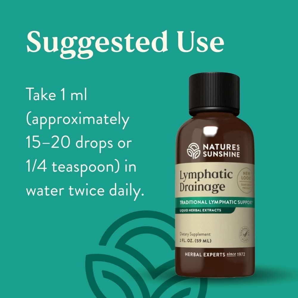 Nature's Sunshine Lymphatic Drainage Supplement, Promotes The Efficient Drainage of The Lymphatic System to Promote Overall Health 2 Fl. Oz