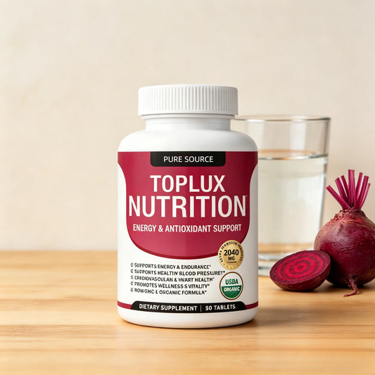 Organic Beet Root Powder Tablets 2040mg – Energy & Circulation Support (90 Ct)