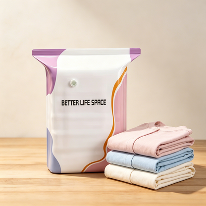 Save Up To 80% More Closet Space — No Vacuum Or Pump Required.Compress bulky bedding, blankets and seasonal clothing in seconds while keeping everything clean, dry and organized.