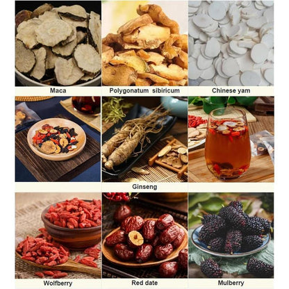 (2PC)Ginseng Five Treasures Tea | Liver and Kidney Nourishing Vitality Tea | Christmas Gift.