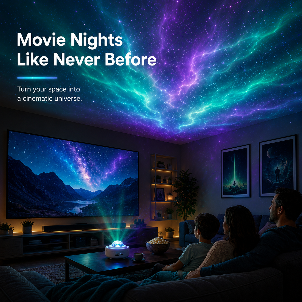 Transform Your Room Into A Dream Galaxy.Relax • Sleep Better • Create Magical Atmosphere Every Night