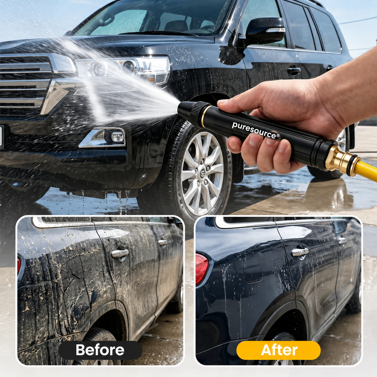💥50% Off — Last Day丨puresource® 🏆Home high-pressure car wash water gun , a must-have for watering plants and vegetables, and car washing.👍💦