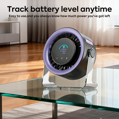 USB Desk Fan for Bedroom: 120° Rotating Small Rechargeable Battery Desktop Fans for Bedroom Home Office