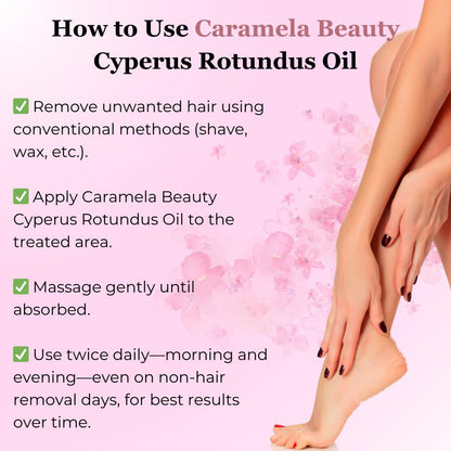Cyperus Rotundus Oil - 60ml For Hair Removal, Moisturizing & Soothing Cyperus Oil ,  for All Skin Types