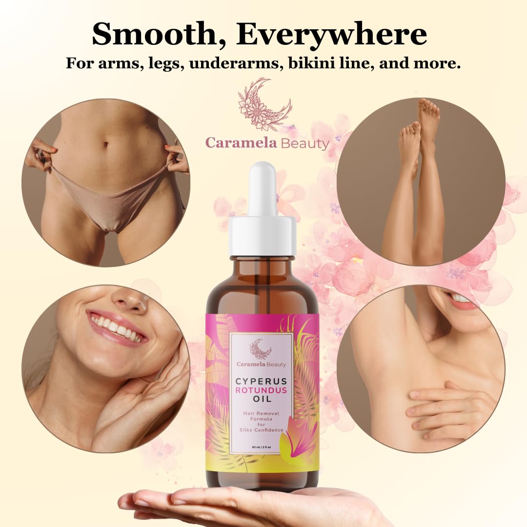 Cyperus Rotundus Oil - 60ml For Hair Removal, Moisturizing & Soothing Cyperus Oil ,  for All Skin Types