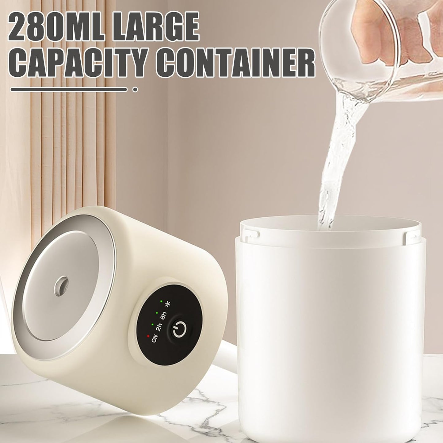 Portable Humidifier, Air Purifier - Air Filter | Small Humidifiers, Desktop Humidifier for Office, Car, Bedroom, Silent Humidifier